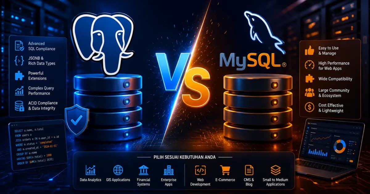 PostgreSQL vs MySQL: Mana yang Lebih Cocok untuk Projek