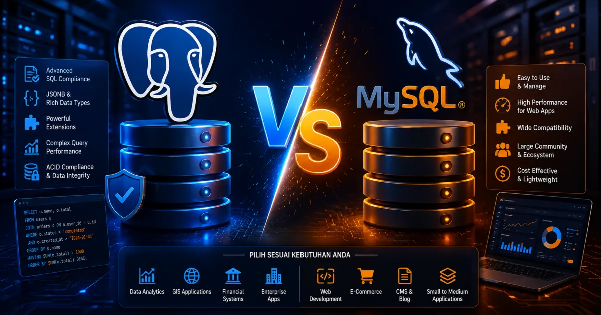 PostgreSQL vs MySQL: Mana yang Lebih Cocok untuk Projek